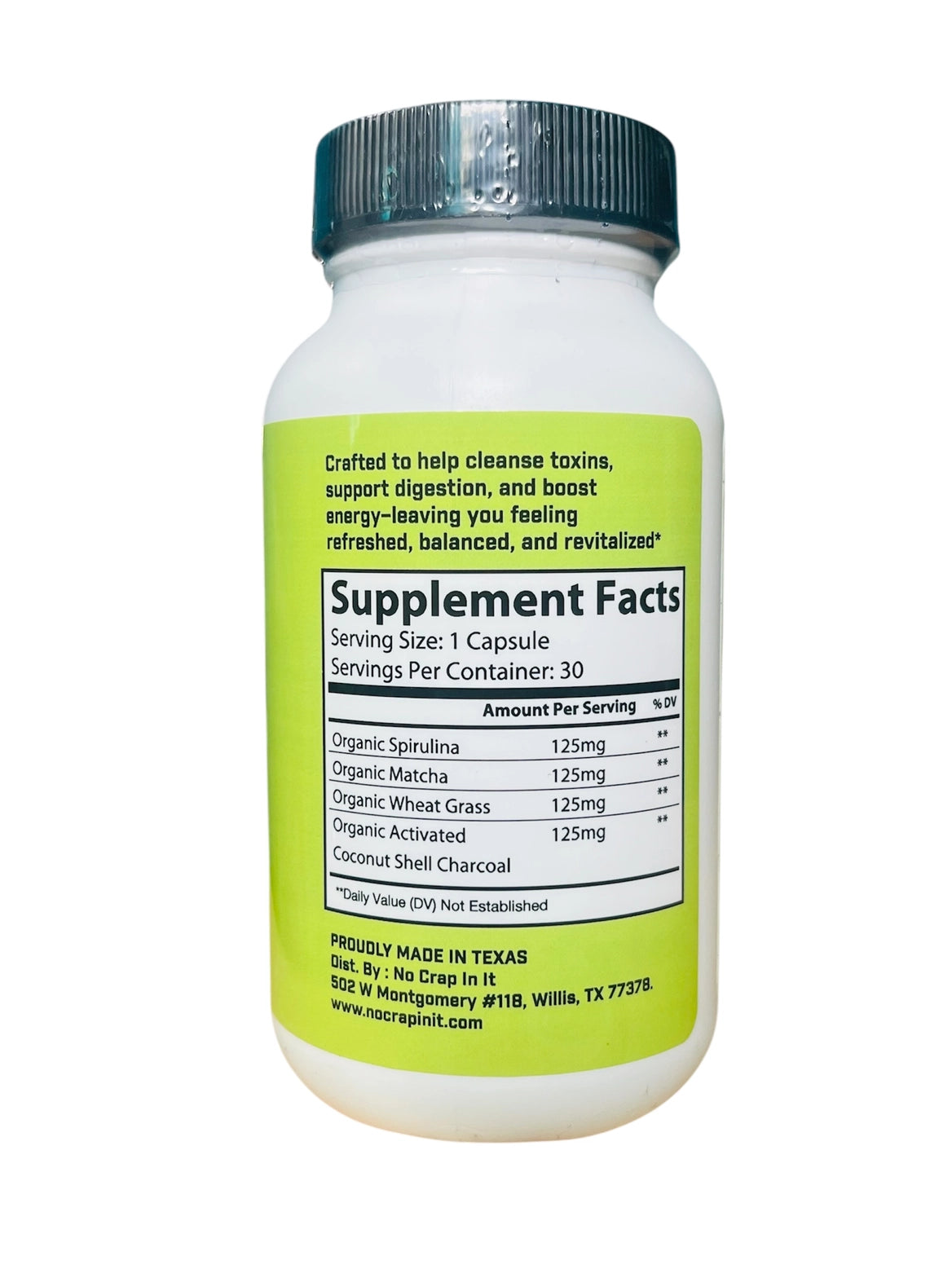 No Crap In It Detox Super Vitamins
