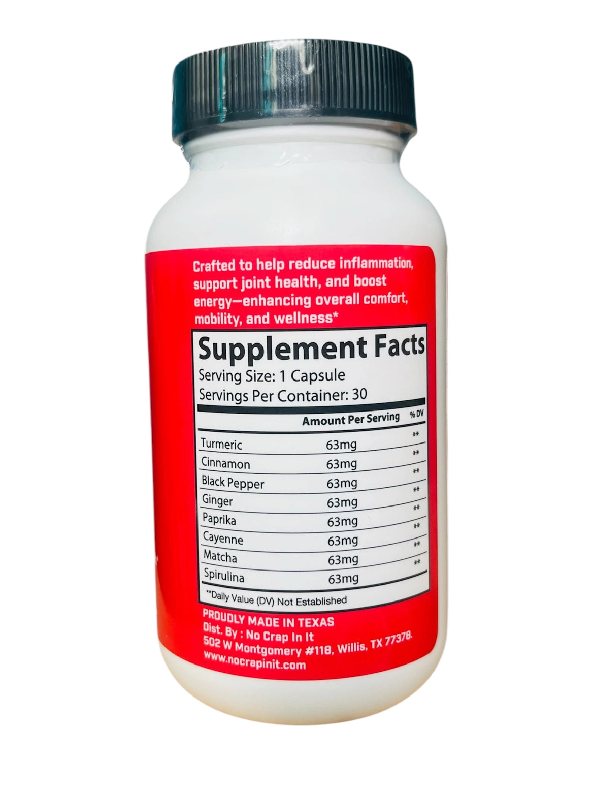 No Crap In It Inflammatory Support Vitamin