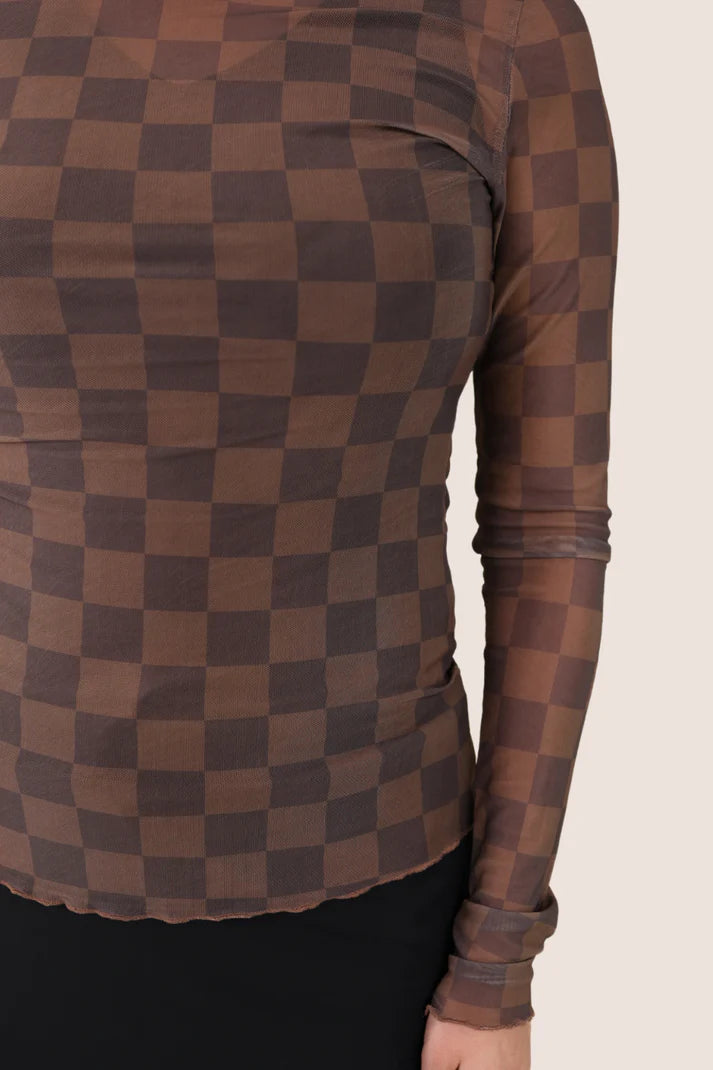 Keigan Long Sleeve Mesh Top
