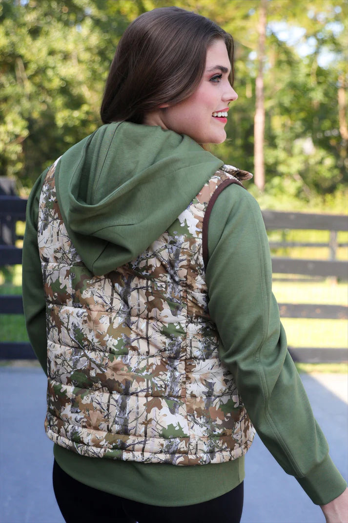 Delilah Camo Puffer Vest