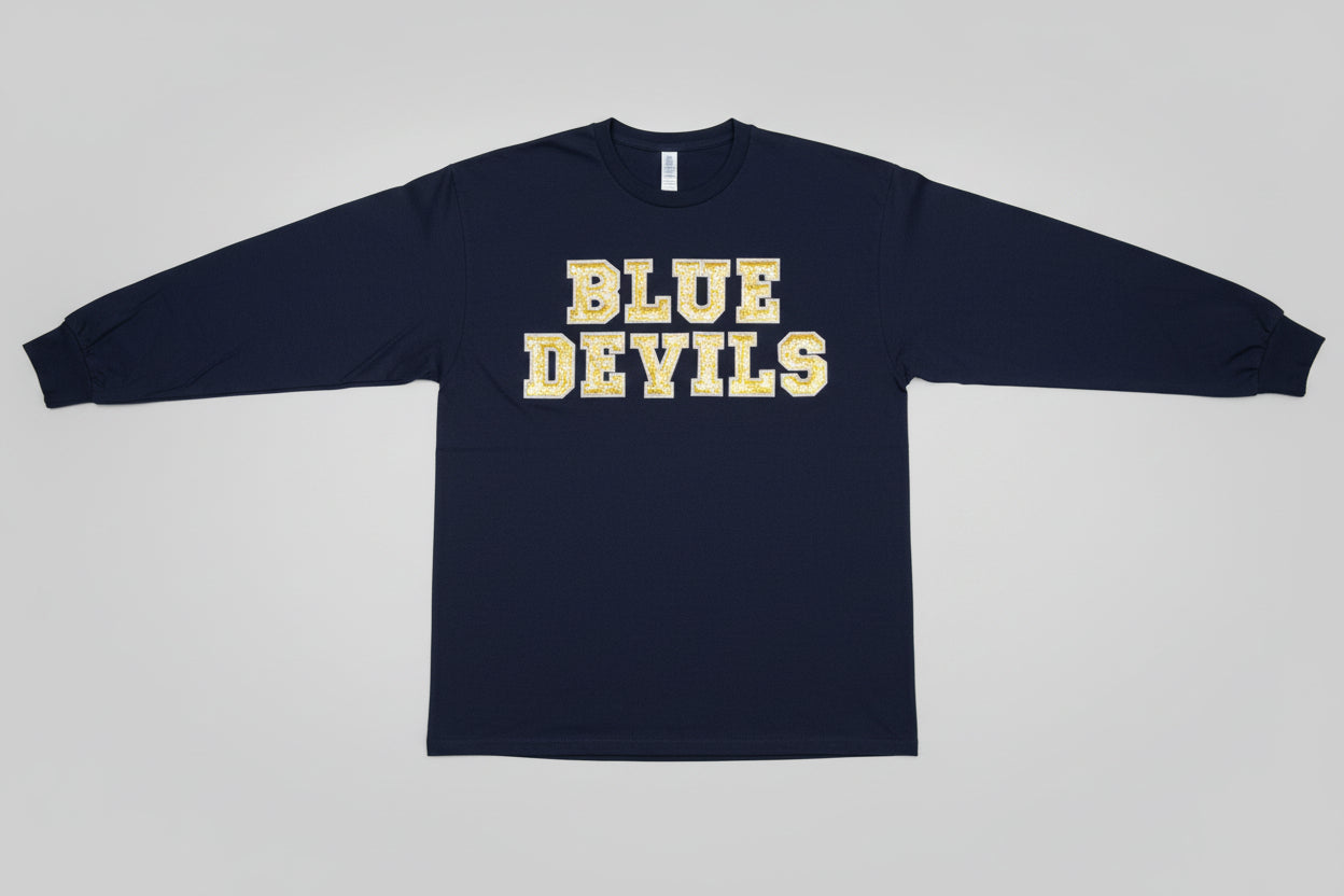 Blue Devils Sequin Long Sleeve Shirt