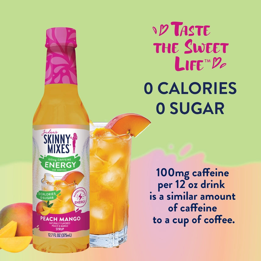 Sugar Free Skinny Peach Mango Energy Syrup