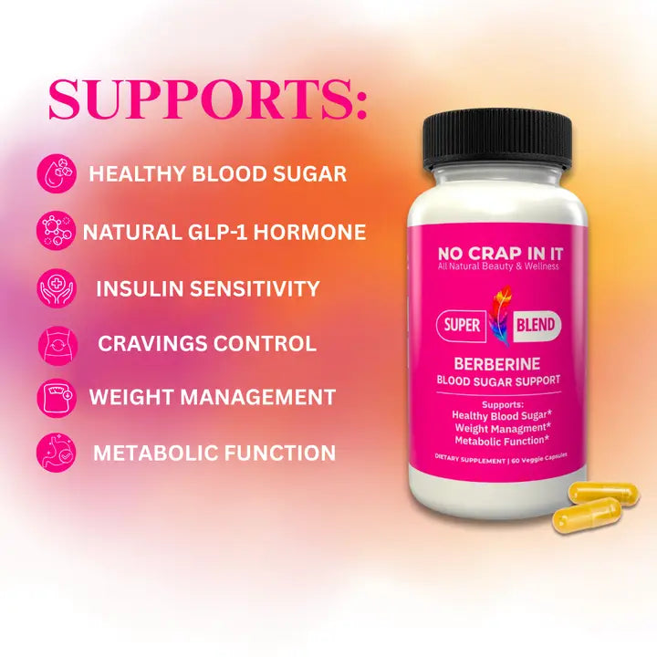 No Crap In It Berberine Blood Sugar Support Supplement