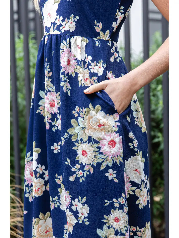 Floral Maxi Dress Sleeveless