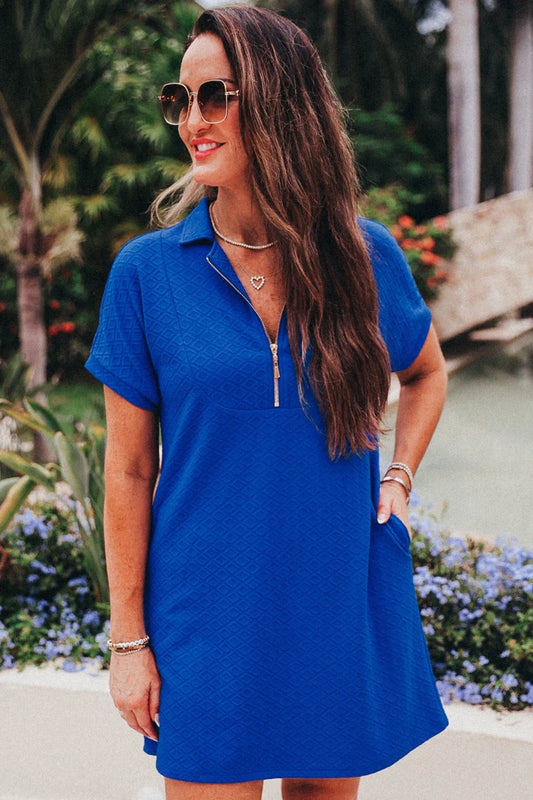 Ezra Textured Zipper Dress