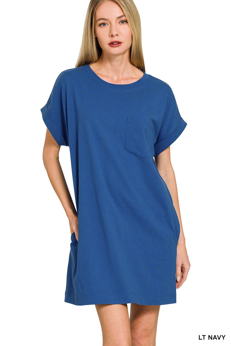 Zenana T-Shirt Dress with Pockets