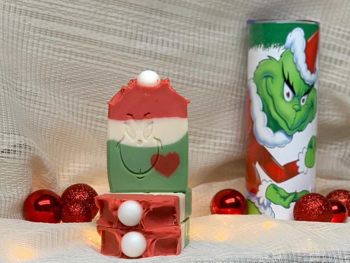Holiday "Merry Grinchmas" Soap  Handmade Soap