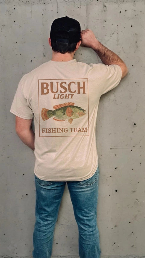Busch Light Fishing Team Tee - Gray X-Large