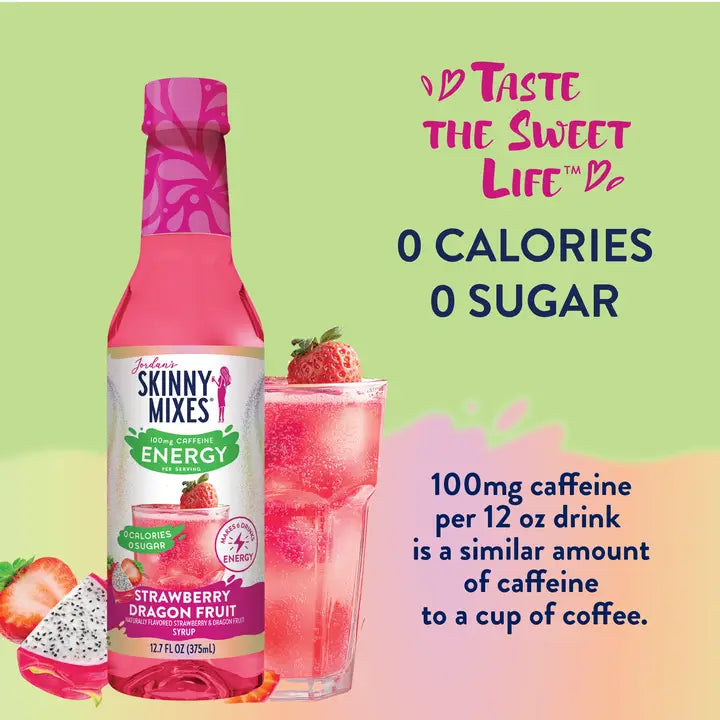 Sugar Free Skinny Strawberry Dragon Fruit Energy Syrup