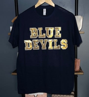 Blue Devils Sequin Short Sleeve Shirt