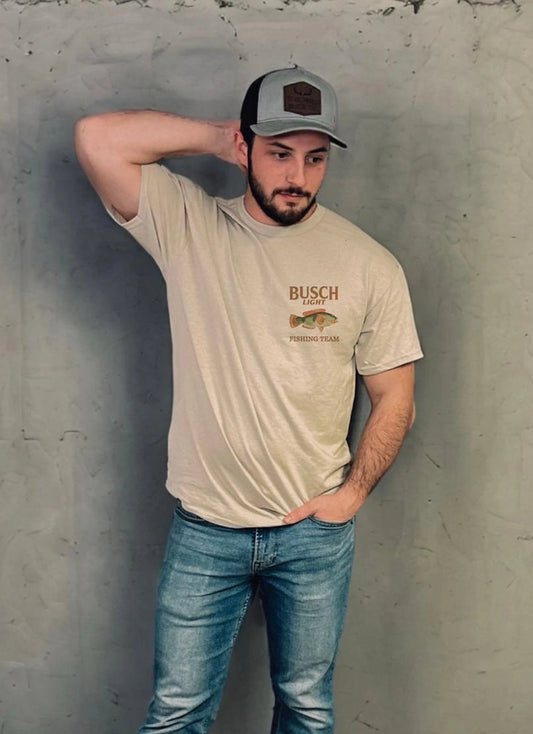 Busch Light Fishing Team Tee - Gray X-Large